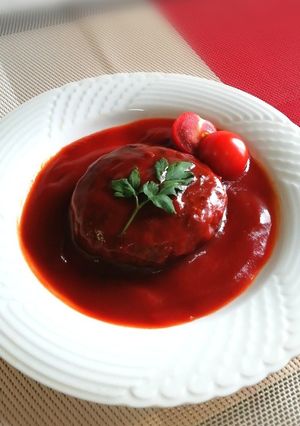 *煮込みハンバーグソース&玉ねぎ入り*-レシピのメイン写真