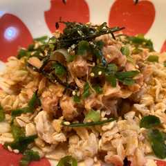 A picture of オートミールとツナ缶で鯛飯・鯛茶漬け風.