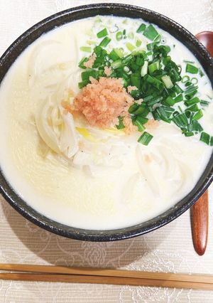 明太子くりぃむおうどん-レシピのメイン写真
