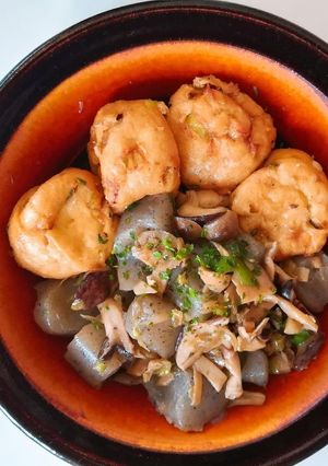 すぐできる！がんもどき&蒟蒻の簡単煮物♪-レシピのメイン写真