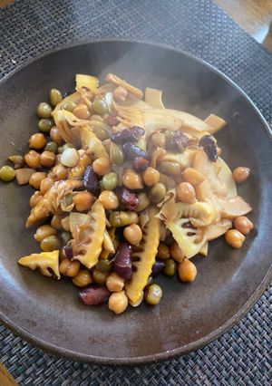 竹の子とミックスビーンズの煮物-レシピのメイン写真