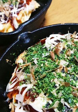 スキレットでお好み焼!-レシピのメイン写真