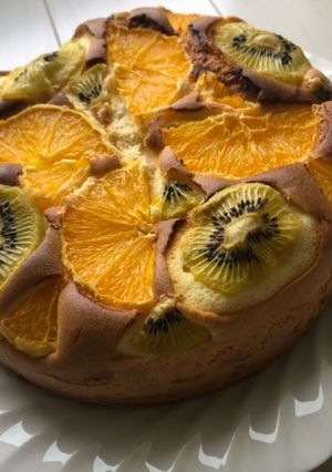 キウイとオレンジのスポンジケーキ-レシピのメイン写真