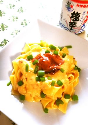 オトナの和風パスタ★塩辛カルボナーラ-レシピのメイン写真