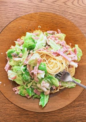 春キャベツのレモンクリームパスタ-レシピのメイン写真