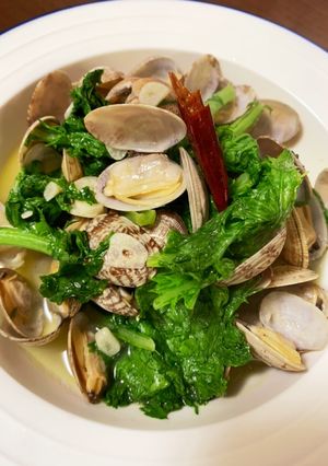 あさりとわさび菜のアーリオ・オーリオ-レシピのメイン写真
