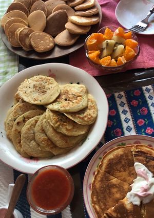 朝食にもお昼ごはんにも♡ポテトパンケーキ-レシピのメイン写真