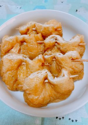 たらこと豆腐の巾着煮-レシピのメイン写真