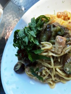 サバ缶とナスの和風パスタ-レシピのメイン写真