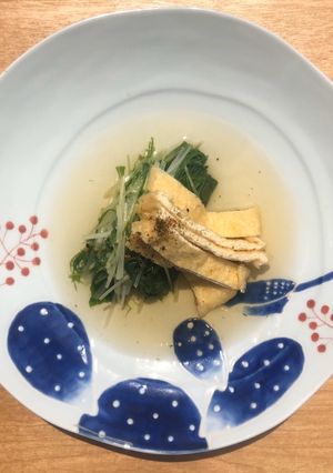 【簡単】水菜とおあげのおひたし-レシピのメイン写真