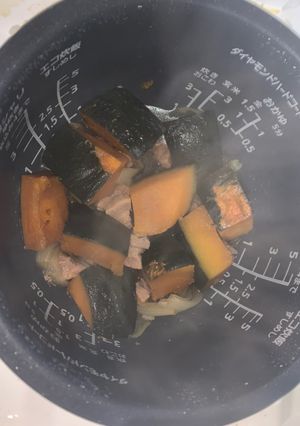 炊飯器で出来る豚バラかぼちゃの煮付け-レシピのメイン写真