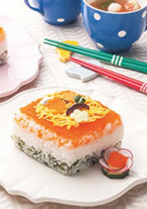 子どもと作る！牛乳パックで3色ケーキ寿司-レシピのメイン写真