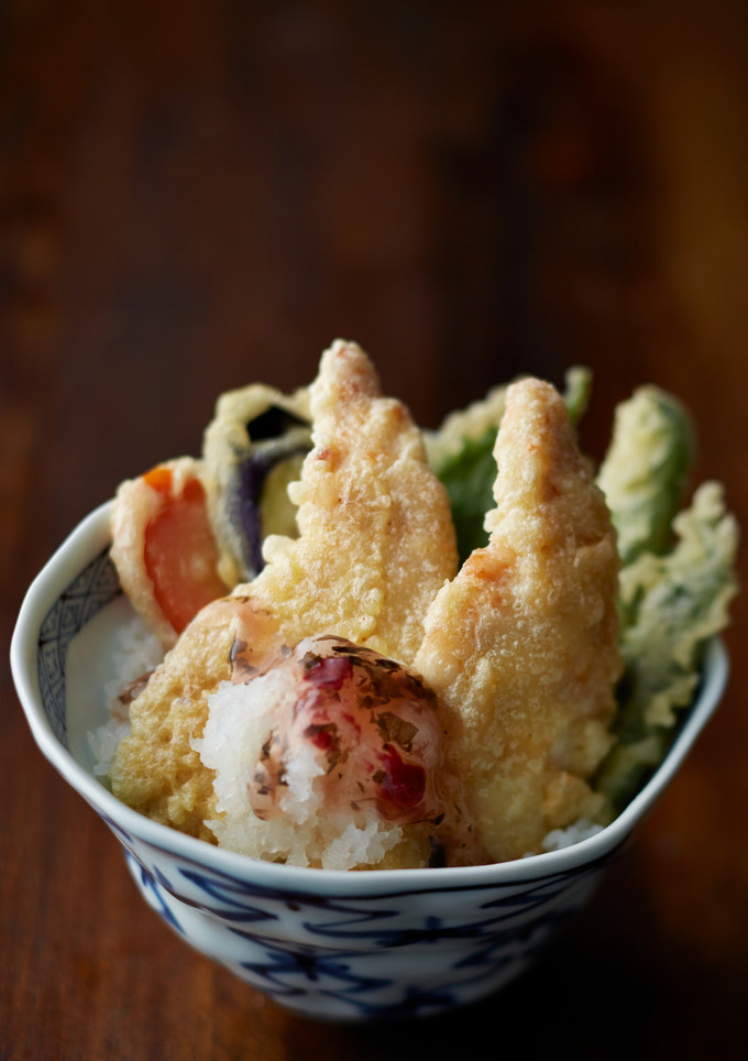 みつせ鶏ささみとり天丼 ～梅おろしがけ～-レシピのメイン写真