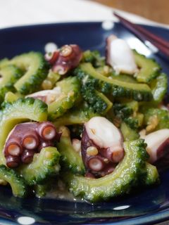 タコとゴーヤのもろみ味噌炒め-レシピのメイン写真
