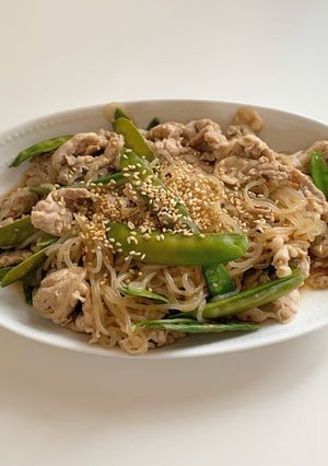 豚肉としらたきのオイスター炒め-レシピのメイン写真