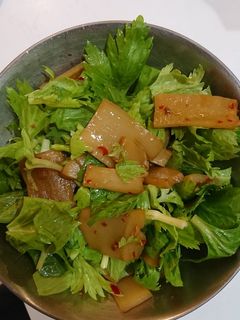 おうち居酒屋☆セロリ葉とメンマの和え物-レシピのメイン写真