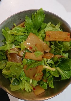 おうち居酒屋☆セロリ葉とメンマの和え物-レシピのメイン写真
