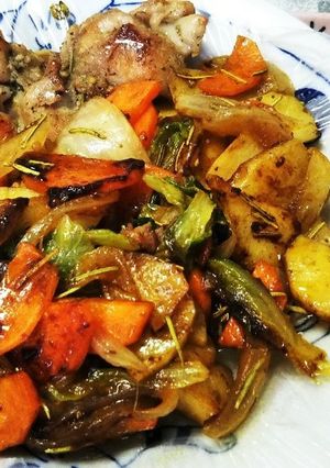 ジャーマンポテトカレー風味チキン添え-レシピのメイン写真