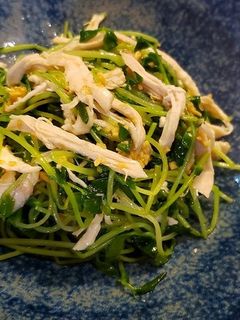 豆苗ととりむね肉の中華風和え物-レシピのメイン写真