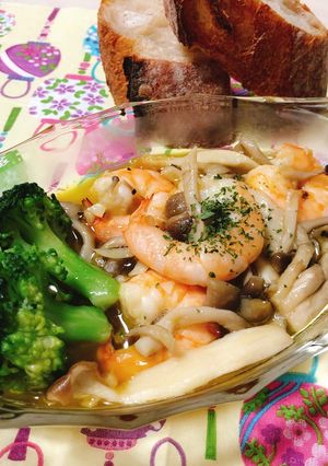 美味しく出来る♪エビときのこのアヒージョ-レシピのメイン写真