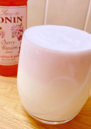 簡単！ダルゴナ桜♡ダルゴナコーヒーさくら-レシピのメイン写真