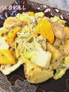 新じゃがいもと鳥もも肉の粒マスタード炒め-レシピのメイン写真