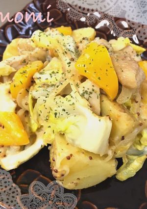 新じゃがいもと鳥もも肉の粒マスタード炒め-レシピのメイン写真