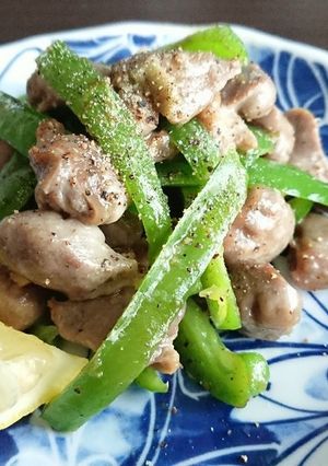 砂肝とピーマンソテー-レシピのメイン写真