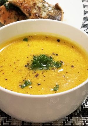 簡単ヘルシー！かぼちゃの豆乳スープ-レシピのメイン写真