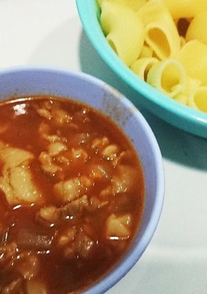 【男飯】牛肉トマトソースのパスタ【伊太】-レシピのメイン写真