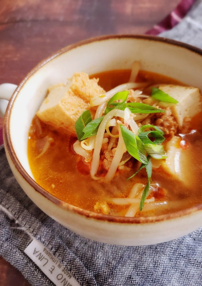 厚揚げともやしの韓国風スープ-レシピのメイン写真