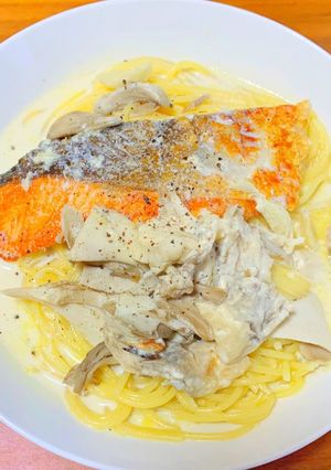 牛乳消費！鮭のスープパスタ-レシピのメイン写真