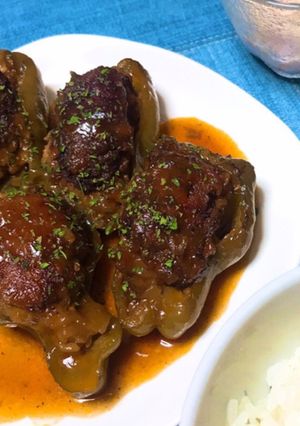 ピーマンの肉詰め-レシピのメイン写真