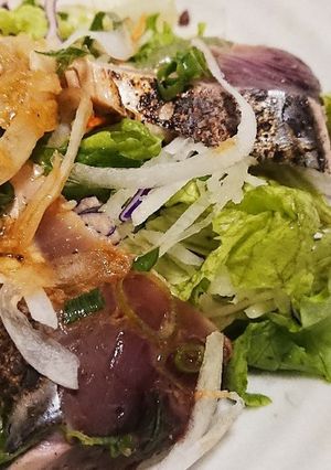 手抜き！簡単！鰹のたたきサラダ-レシピのメイン写真