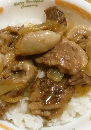 豚肩ロースブロックの豚丼(圧力鍋)-レシピのメイン写真
