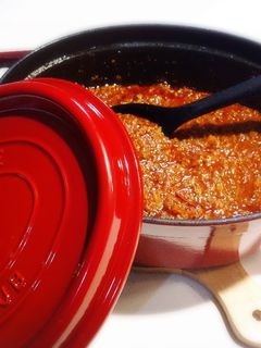 ストウブdeしっかり味の絶品ミートソース-レシピのメイン写真