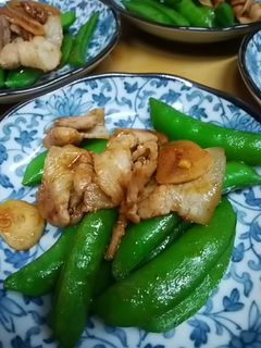 豚肉とスナップエンドウのピリ辛炒め-レシピのメイン写真