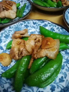 豚肉とスナップエンドウのピリ辛炒め-レシピのメイン写真