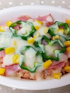 朝食やランチに! 簡単ピザ風ライス-レシピのメイン写真