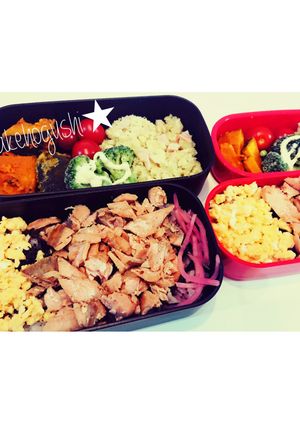 ★鮭ほぐし2色弁当 在宅二人分★-レシピのメイン写真