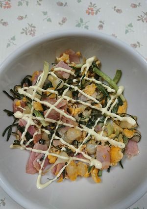 ノビルと卵とベーコンの炒め物-レシピのメイン写真