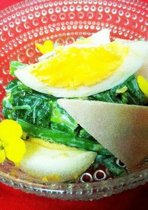 簡単‼のらぼう菜と卵の春サラダ♪-レシピのメイン写真
