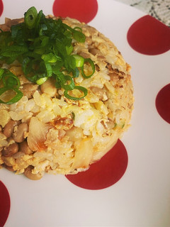 簡単!しっとりササミと納豆の卵炒飯!-レシピのメイン写真