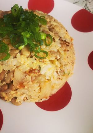 簡単！しっとりササミと納豆の卵炒飯！-レシピのメイン写真