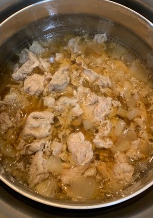 しゃぶしゃぶ豚肉で豚丼　幼児食　取り分け-レシピのメイン写真