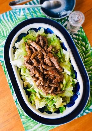 お手軽★牛肉とレタスのシャキシャキ炒め-レシピのメイン写真