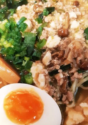残り物で簡単ランチ！麻婆ラーメン-レシピのメイン写真
