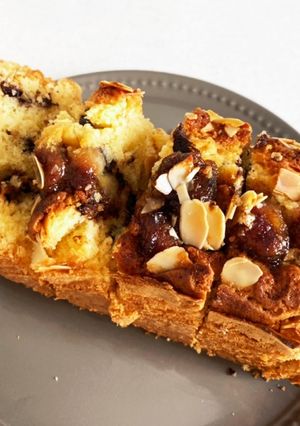 バナナのせチョコチップパウンドケーキ-レシピのメイン写真