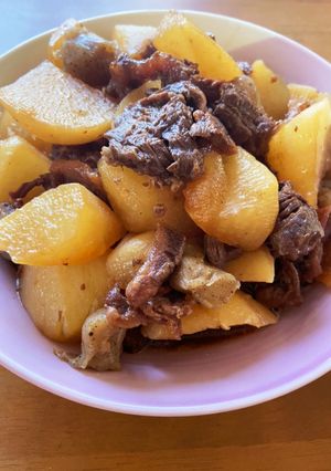 父絶賛！味噌ではない、牛すじ簡単煮込み-レシピのメイン写真