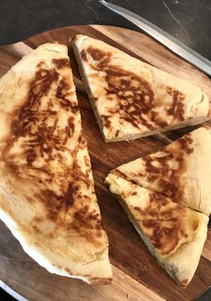 発酵、卵、強力粉なし！簡単チーズナン-レシピのメイン写真